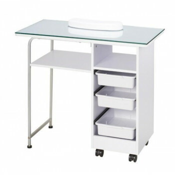 代引き不可 同梱不可 サロン向け ネイルテーブル リバース ホワイト Sobolewscy Pl