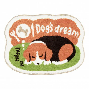 （同梱不可） カキウチ ドッグドリーム マルチマット グリーン 45×60cm ふんわり仕様で優しい踏み心地