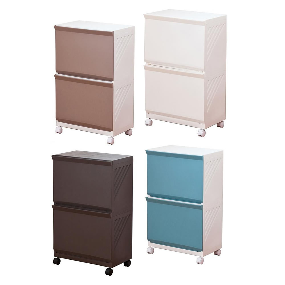 (同梱不可)ランドリーボックス Clevan 2段