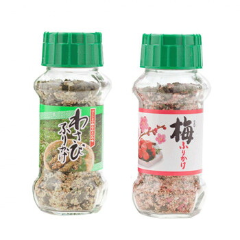 （代引き不可）（同梱不可） みなり わさびふりかけ 85g・梅ふりかけ 85g　各15個セット 風味ゆたかなふりかけ｜オフィス　ユー