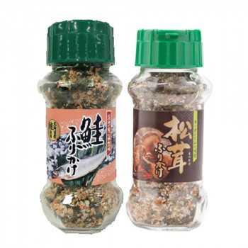 (代引き不可)(同梱不可) みなり 鮭ふりかけ 85g・松茸ふりかけ 85g 各15個セット 風味ゆたかなふりかけ|オフィス ユー