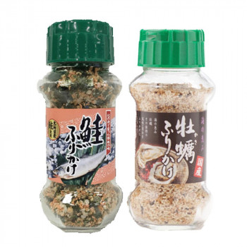 (代引き不可)(同梱不可) みなり 鮭ふりかけ 85g・牡蠣ふりかけ 95g 各15個セット 風味ゆたかなふりかけ|オフィス ユー