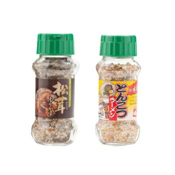 (代引き不可)(同梱不可) みなり 松茸ふりかけ 85g・とんこつラーメンふりかけ 80g 各15個セット ふりかけセット|オフィス ユー