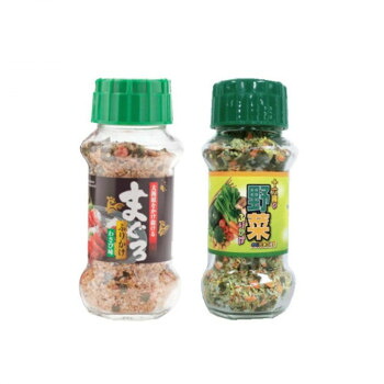 (代引き不可)(同梱不可) みなり まぐろふりかけ 85g・十六種の野菜ふりかけ 90g 各15個セット ふりかけセット|オフィス ユー