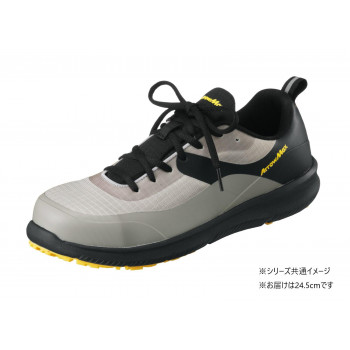 （同梱不可） 福山ゴム工業　作業靴 アローマックス 112　24.5cm アッシュグレー EE25800 スニーカー