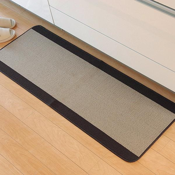 (代引き不可)(同梱不可)キッチンマット 『ピレーネ』 ベージュ 約44×120cm(厚み約7mm) 2024910