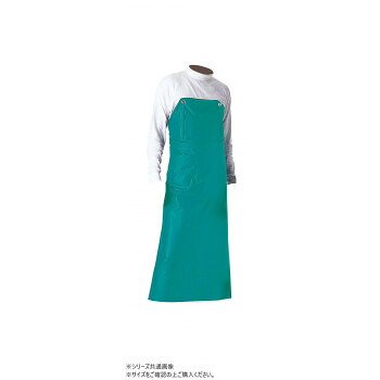 （同梱不可） スミクラ エプロン ニューワンタッチ前掛け(プロッティー) グリーン L 41 抗菌加工素材使用