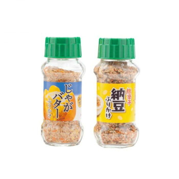 (代引き不可)(同梱不可) みなり じゃがバターふりかけ 65g・唐辛子納豆ふりかけ 90g 各15個セット ふりかけセット|オフィス ユー