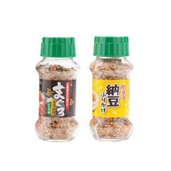 (代引き不可)(同梱不可) みなり まぐろふりかけ 85g・唐辛子納豆ふりかけ 90g 各15個セット ふりかけセット|オフィス ユー