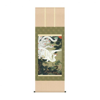 (同梱不可) 掛軸 伊藤若冲老松白鳳図 54.5×153cm KZ2G9-032 床の間に日本の美・掛け軸を。|オフィス ユー