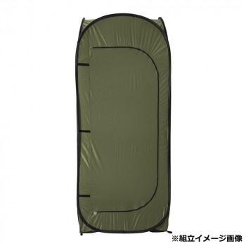 （代引き不可）（同梱不可） 1人用プライバシーテント カーキ (テント・ペグ・ロープ・収納袋) STK7060　STK7060 災害時・アウトドアなどに幅広く使用できる一人用テント