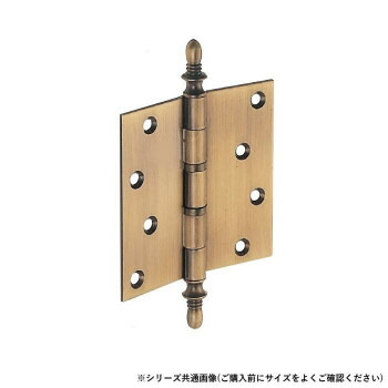 （同梱不可） シロクマ キャノン二管丁番(左) 102×102 金 BS-102L リフォームなどに