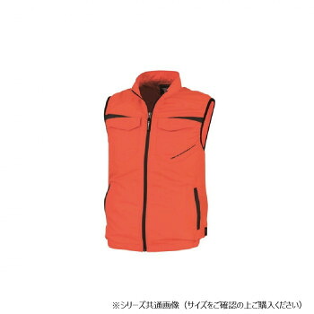 （同梱不可） ジーベック(XEBEC) XE98011 空調服ベスト オレンジ 4L 動きやすいベストタイプの空調服(R)
