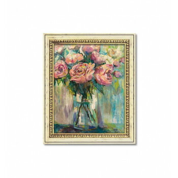 （同梱不可） アートフレーム ジャネット ヴェルテンテス「ピオニー プレイ」 JV-13005 絵と額がセット