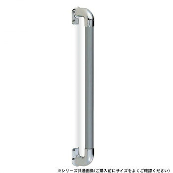 （同梱不可） シロクマ　ステンレス出隅二点手すり 鏡面磨・シルバー BR-861　450mm 室内用補助手すり
