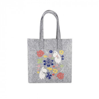 （同梱不可） MOOMIN ムーミン トートバッグ Flowers MRA140002 可愛いデザインのトートバッグ