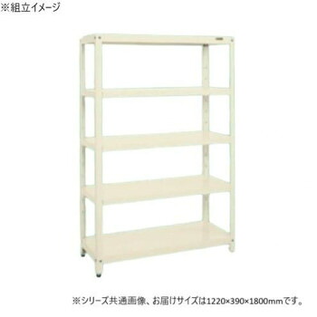（代引き不可）（同梱不可） サカエ スーパーラック 5段タイプ 1220&times;390&times;1800mm アイボリー SPR-3105I 横揺れ強度大幅アップで地震に強い｜オフィス　ユー