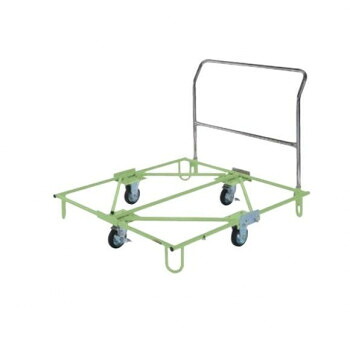 （代引き不可）（同梱不可） サカエ 樹脂パレット台車 取手付タイプ 1245&times;1105&times;912mm SC-110T クイックターン方式でバツグンのこまわり｜オフィス　ユー
