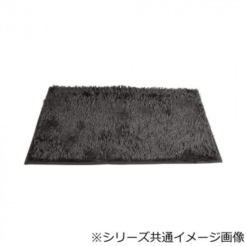 （同梱不可） 洗える!キラキラシェニールマット ルアーヴル 70×120cm BK・ブラック 5446 洗えるインテリアマット