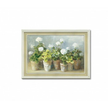 （同梱不可） アートフレーム ダンフイ ナイ「ホワイト ゼラニウム」 DN-13001 絵と額がセット