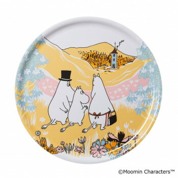 （同梱不可） (A)Moomin　ムーミン トレイ 35cm ファミリータイム 80　1076292 ムーミンの木製トレイ