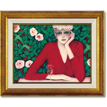 （同梱不可） ユーパワー カシニョール「ワイングラス」 CA-05034 絵と額がセットになった商品です
