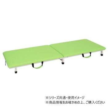 (代引き不可)(同梱不可) 高田ベッド製作所 付添ポータブル (折りたたみ式簡易ベッド) 幅50×奥行180×高さ17cm ライムグリーン TB-1262 折りたたみ式簡易ベッド