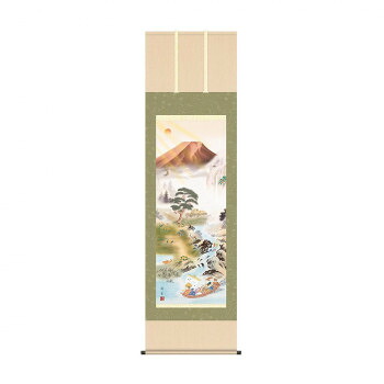 （同梱不可） 掛軸 山本祥園開運万全図 54.5&times;190cm KZ2D5-009 床の間に日本の美・掛け軸を。｜オフィス　ユー
