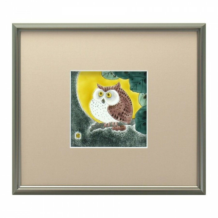 ファクトリーアウトレット 代引き不可 同梱不可 九谷焼 良則作 陶額 ふくろう N1 03 E Office Lumajangkab Go Id