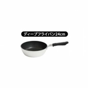 （同梱不可） ウルシヤマ金属工業　LISTEA　III　リステア・スリー　日本製　ガス専用　ディープフライパン　24cm キレイが長持ち!外面特殊加工で傷がつきにくく汚れにくい