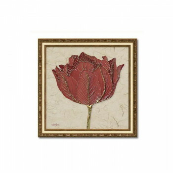 （同梱不可） アートフレーム ダイアン スティムソン「ゴールド レッド チューリップ」 DS-13021 絵と額がセット