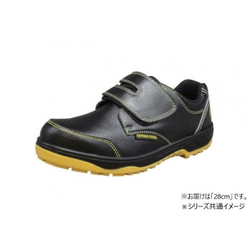 （同梱不可） 福山ゴム工業　作業靴 キャプテンプロセフティー 211　28.0cm ブラック ER17600 土木建築、溶接、一般作業などにおすすめ