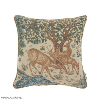 （同梱不可） 川島織物セルコン Morris Design Studio ザ・ブルック 背当クッションカバー 45×45cm LL1749 BE ベージュ クラシカルな雰囲気のある森の風景を美しく再現したデザイン