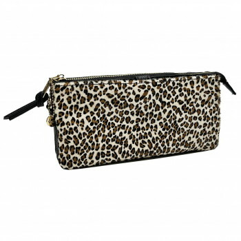 (同梱不可) Pisoraro(ピソラロ) ハラコ ウォレットバッグ LEOPARD-WH PR239 ウォレットバッグ