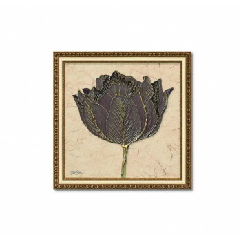 （同梱不可） アートフレーム ダイアン スティムソン「ゴールド ブラック チューリップ」 DS-13023 絵と額がセット