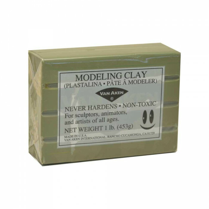 (代引き不可)(同梱不可)MODELING CLAY(モデリングクレイ) PLASTALINA(プラスタリーナ) 粘土 グレイグリーン 1Pound 3個セット