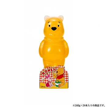 (代引き不可)(同梱不可) クインビーガーデン ディズニー くまのプーさん はちみつボトル 160g×24本 やわらかボトルで使いやすい!