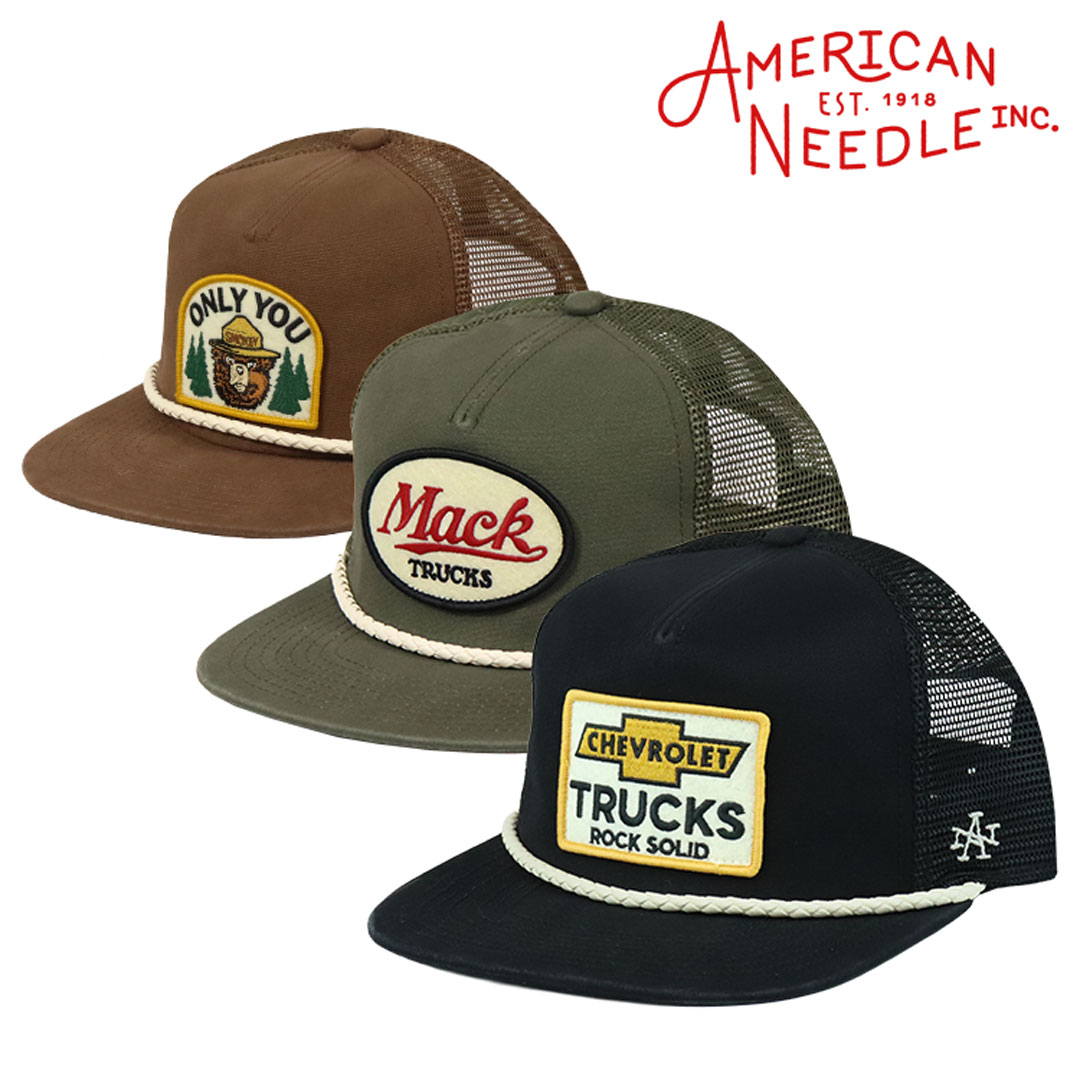 アメリカンニードル メッシュキャップ メンズ キャップ American Needle Wyatt ロゴ 帽子 トラッカーキャップ ユニセックス レディース 男女兼用 スナップバック