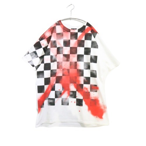 【中古】SAINT MICHAEL 仙マイケル XL メンズ ティーシャツ 半袖 22SS Cali Thornhill DeWitt エキシビジョン執り行なう祝する GR8押さえる 吹きつけるえの具 チェッカー 労働者の一団のど首 中古A 古着