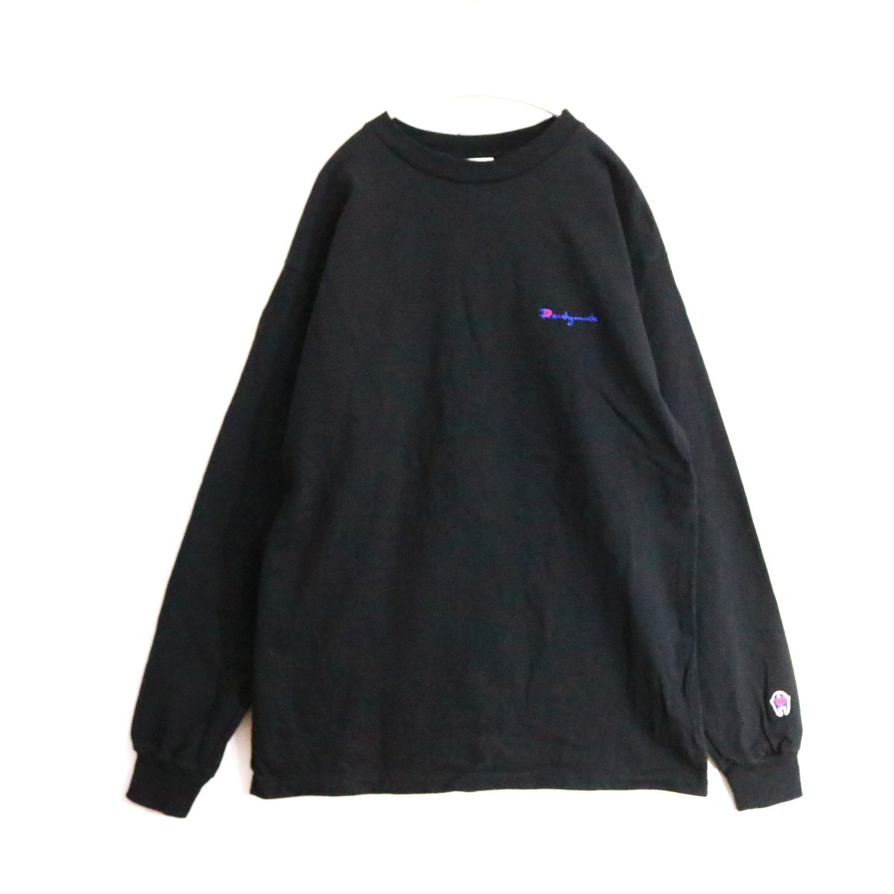 ready made 長袖カットソー ブラック ex/tra】ダイヤ柄ジャカード クルーネックカットソー｜長袖