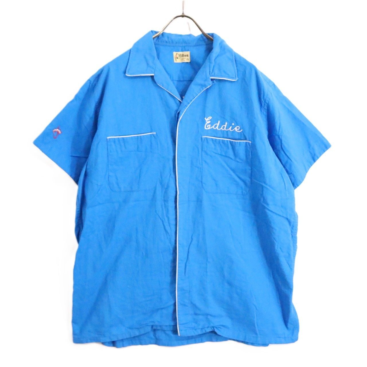 ヒルトン　ボーリングシャツ　半袖シャツ　ブルー　ヴィンテージ　古着　サイズ34 楽天市場】【中古】HILTON 復刻 ボウリングシャツ 半袖開襟