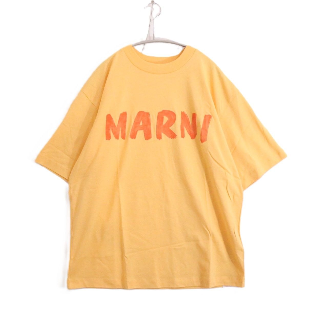 【中古】MARNI マルニ 36 レディース 半袖Tシャツ logo THJET49EPH オーバーサイズ オレンジ 新品 古着