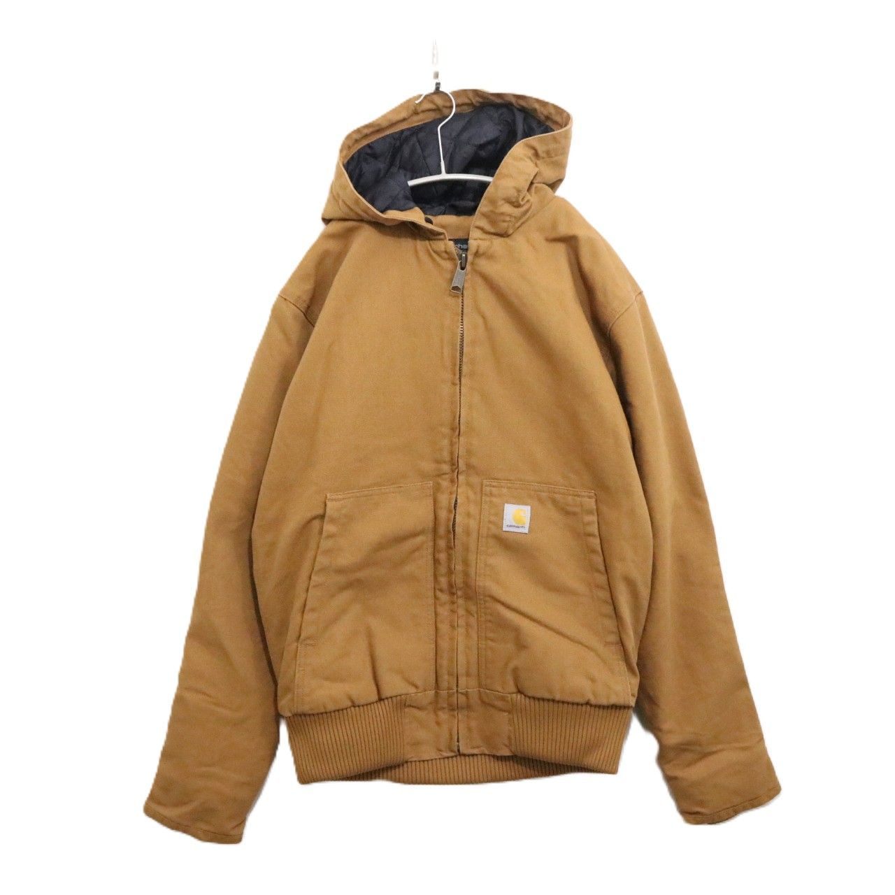 【中古】Carhartt 鉄道車両ハート型 S メンズ 積極的上衣 Insulated Active Jacket Loose Fit ルーズフィット 茶 中古A 古着