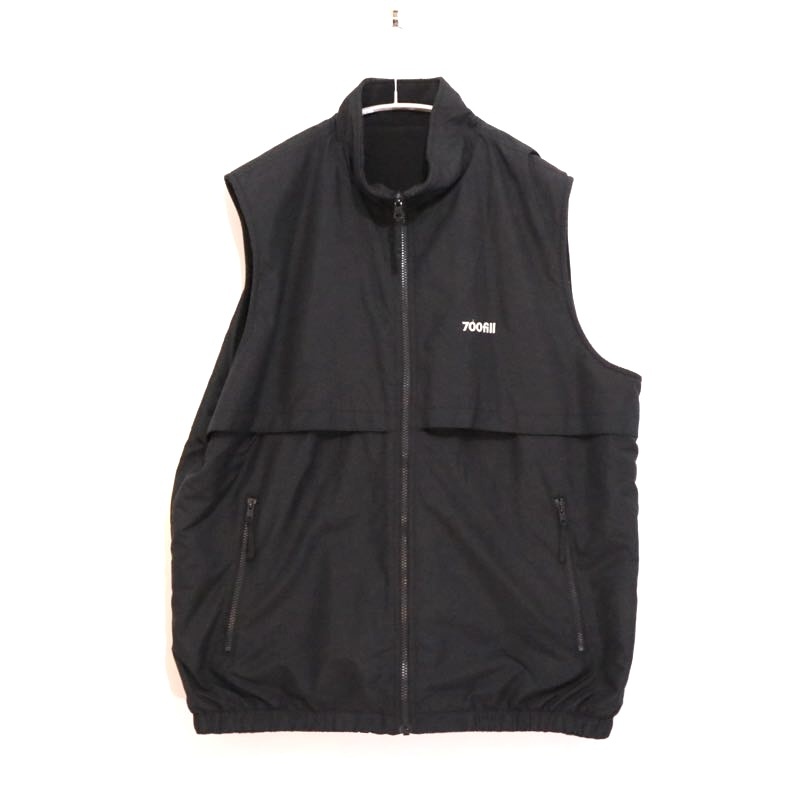 【中古A】メンズXL 700fill ポートオーソリティ リヴァーシブル より良い PORT AUTHORITY Reversible Vest 黒いこと フリース ナイロン 貨物輸送無料