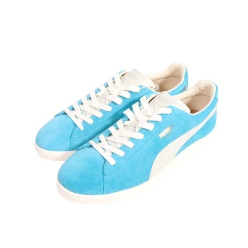 【新古品】30珊 ピューマ スエードクロス お手伝いさん はたご屋 イタリー 乳白色 青碧 PUMA SUEDE MII MADE IN ITALY Opale Blue 398553 01 メンズ スニーカー
