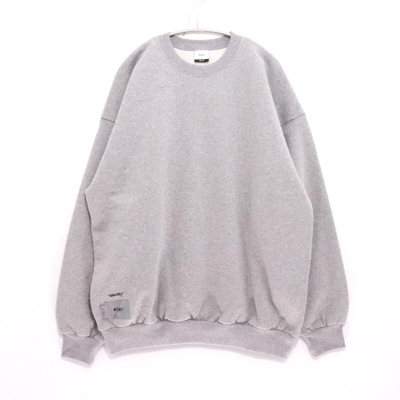 【中古A】メンズ L ダブルタップス 個人的特徴 トレーナー WTAPS IDENTITY SWEATSHIRT 薄墨色 ISSUE刷り上げる