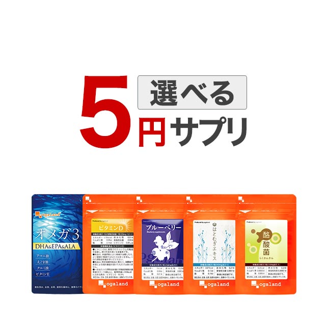 5円で選べる サプリ サプリメント 5,000円ごとに1個買える！※クーポンご利用の場合、値引き後の金額が対象です。 オーガランド 美容 健康 ダイエット ポイント消化 送料無 ポイント消費 送料無料