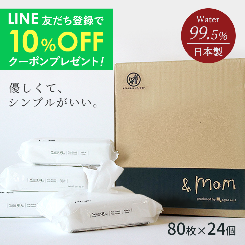 おしりふき 手口ふき ノンアルコール 80枚×24個セット【1920枚