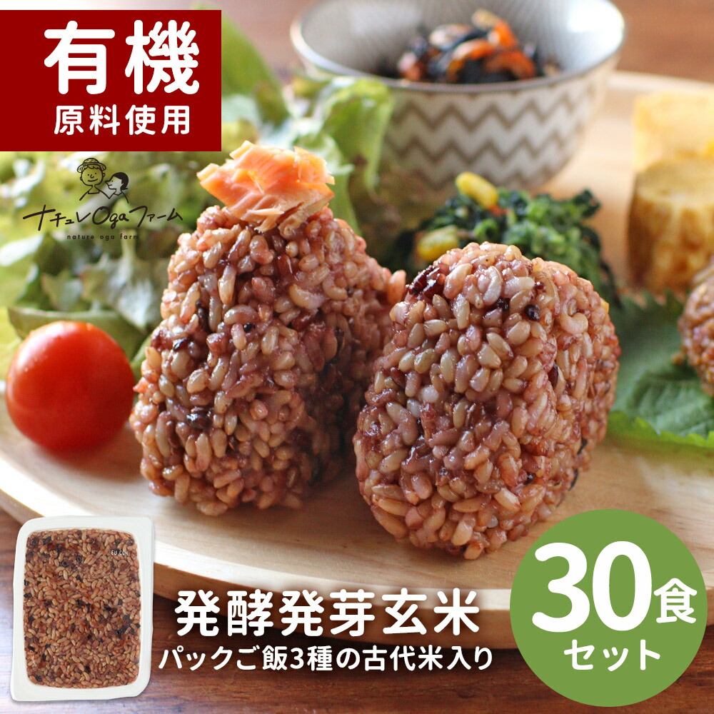 ＼LINE登録で15％OFFクーポン獲得／ 発酵玄米 発酵発芽玄米 玄米 玄米 パック ご飯パック (160g×30食パック) 玄米ご飯パック レトルト あきたこまち 国産 有機 古代米 有機JAS 黒米 赤米 緑米 ブレンド米 健康 美容 レンジ レンチン 米 雑穀 送料無料 0518