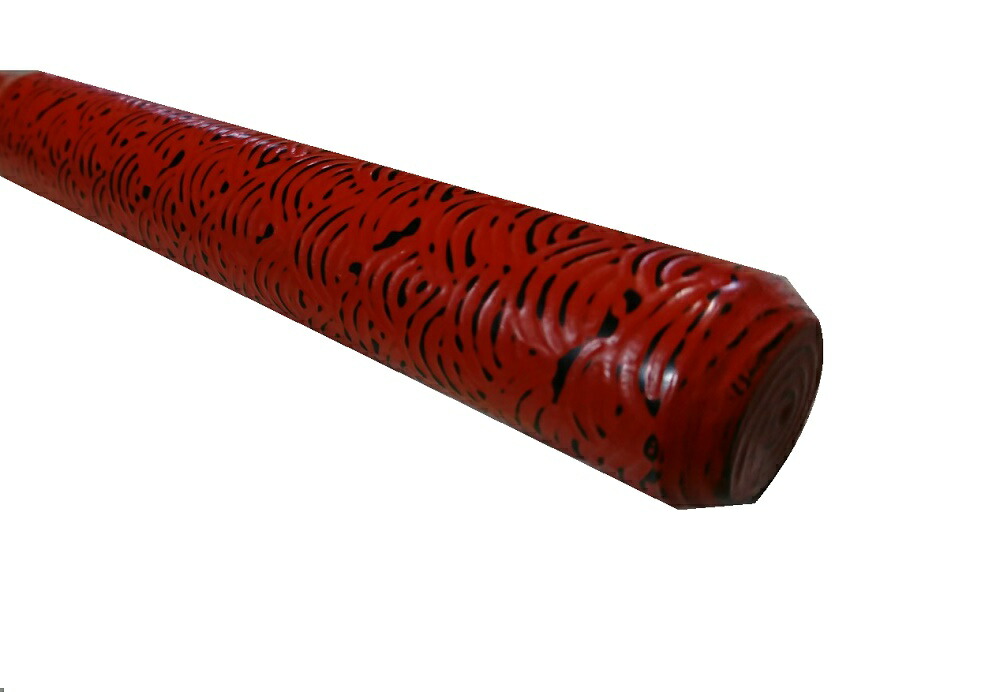 SALE／56%OFF】 株 小笠原謹製 青海波堆漆塗全籐倍 22号 2.2尺 黒に朱 本革 手縫い 木魚バイ 木魚バチ